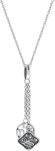 JZWCHQ Accessoires Vintage S925 Halskette für Frauen Schlüsselbein Kette Hollow Out Fu Word Cloud handgefertigt klassisches Hanfu -Schmuck Frauen Anhänger Halsketten Charme Geschenk Nationales alter von JZWCHQ