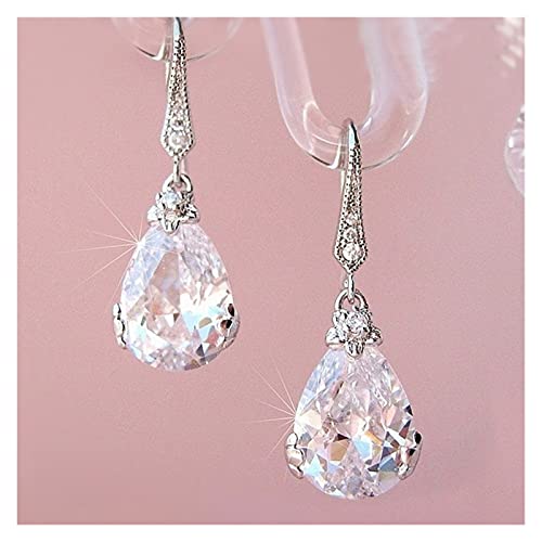 JZWCHQ Birnenform Kubikzirkon Frauen Hochzeitstropfen Ohrringe Farbe Frauen zeitloser Ohrringschmuck High-End-Ohrringe von JZWCHQ