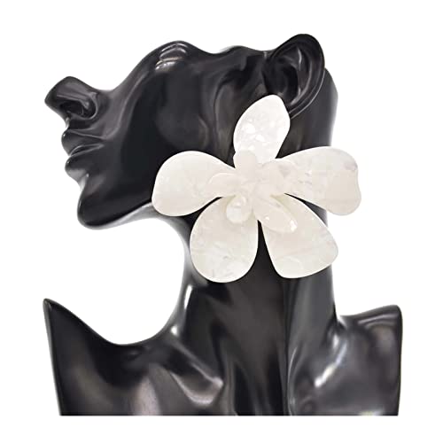 JZWCHQ Blumenstropfen Doppelblatt Frauen übertriebene Pflanzenstollen Ohrringe von JZWCHQ