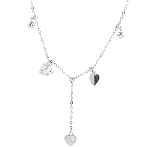 JZWCHQ Crystal Quaste Heart Round Perlen Charme Halsketten und Anhänger für Frauen Hochzeit Schmuck Choker von JZWCHQ