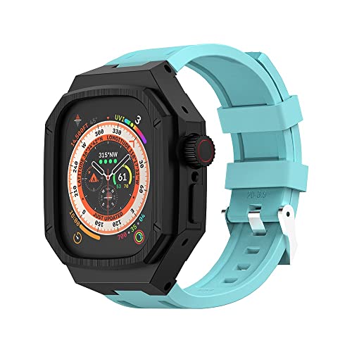 JZWCHQ DIY Modification Watch Band Kit ， für Band Ultra 49mm Edelstahl -Hülle Metal -Lünette für die IWatch -Serie Mod Kit Silicon -Gurt von JZWCHQ