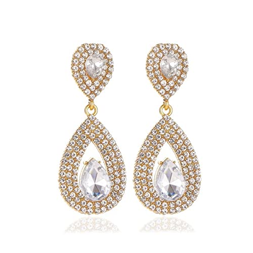 JZWCHQ Damen Ohrringe Hohl Blume Anhänger Ohrringe Damen Ohrringe Damen Funkeln Ohrringe, A, A von JZWCHQ