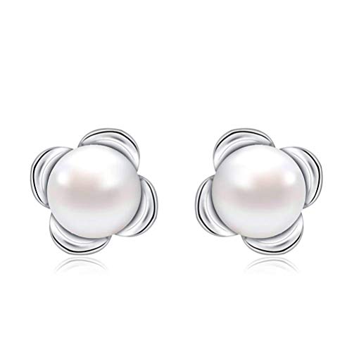 JZWCHQ Damen-Ohrringe aus Sterlingsilber, weibliche Blume, einfache wilde Ohrringe, Farbfoto von JZWCHQ