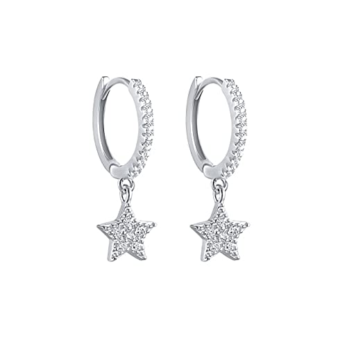 JZWCHQ Exquisite Star Moon Anhänger Drop Ohrringe für Frauen durchdringende Ohrringe Schmuck Pendientes von JZWCHQ