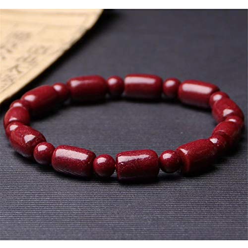 JZWCHQ Feng Shui Vermögensarmband Natural Zimt lila Zimt Zimt Zimt Bucket Perlen Rohes Ore Lucky Money Geschenk Bangle für Frauen/Männer bringen Wohlstandszarmzarm. von JZWCHQ