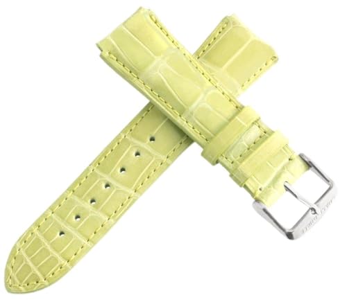 JZWCHQ Frauen hellgrüne Pistazien echte Leder -Uhren -Band -Gurt 18mm von JZWCHQ