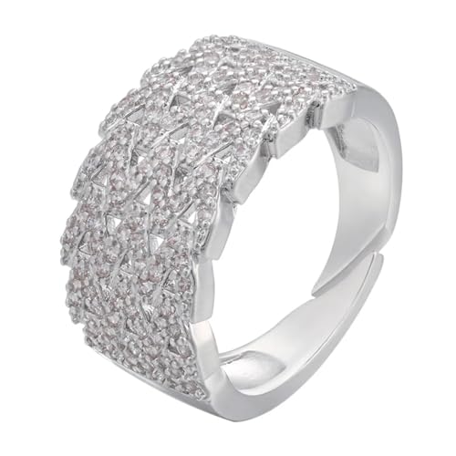 JZWCHQ Halskette Anhänger Kette Männer Frauen Schmuck 1 Stück Goldfarbe Ringe Trendkristall für Modeschmuckparty von JZWCHQ