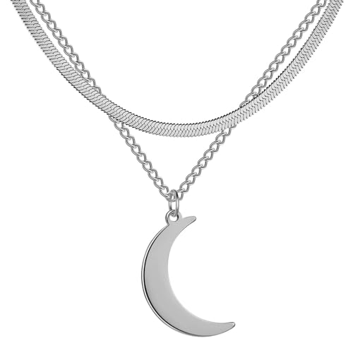 JZWCHQ Halskette Anhänger Kette Männer Frauen Schmuck Anhänger Halskette für Frauen Doppelschichtkette Choker von JZWCHQ