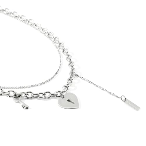 JZWCHQ Halskette Anhänger Kette Männer Frauen Schmuck Halskette Herz Anhänger Kette Frau Schmuck Schmuck von JZWCHQ
