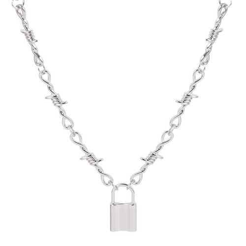 JZWCHQ Halskette Mode Brambles Eisen Unisex Kette Halskette Frauen Hip-Hop Gothic Punk Lock Stachel Little Stickly Dornen Chokerkragen Geschenke Schmuckgeschenke191 von JZWCHQ