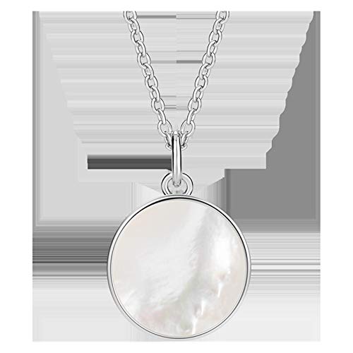 JZWCHQ Halskette Schale Silber Halskette Frauen einfache Anhänger Klawikelkette Herbst und Wintertemperament hohe Netto -Netto -Rot Halskette Flut Frauen Halskette von JZWCHQ