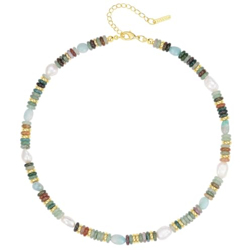 JZWCHQ Halskette für Frauen trendy Schmuck Zierkette Halskette Anhänger Halskette Bunte Perlen Halskette Multifirtional Mode Schmuck Steinperlen Halsketten JZWCHQ Halskette für Frauen trendy Schmuck Zierkette Halskette Anhänger Halskette Bunte Perlen Halskette Multifirtional Mode Schmuck Steinperlen Halsketten von JZWCHQ