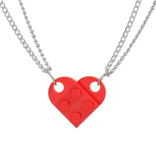 JZWCHQ Halskette mit Anhänger für Männer und Frauen, Schmuck, Herz, Halskette für Damen, One Size, A von JZWCHQ