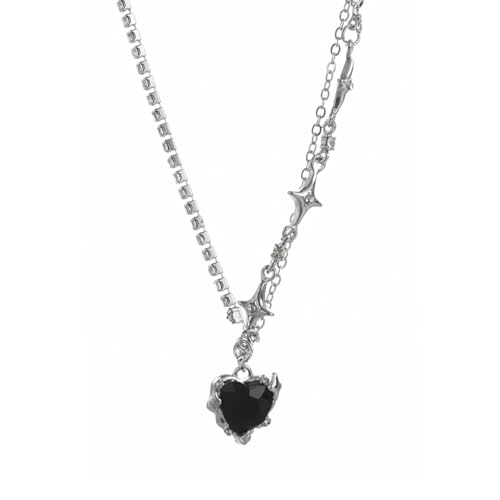 JZWCHQ Halskette mit Anhänger für Männer und Frauen, Schmuck, Herz, Halskette für Frauen, Einheitsgröße, A von JZWCHQ