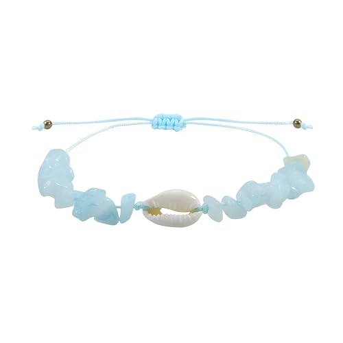 JZWCHQ Juwelier Muschel Armband - Steinschalenperlen Armbänder für Frauen Männer handgewebte Seile Freundschaft Schmuck Schmuck von JZWCHQ