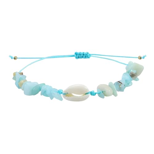 JZWCHQ Juwelier Muschel Armband - Steinschalenperlen Armbänder für Frauen Männer handgewebte Seile Freundschaft Schmuck Schmuck von JZWCHQ