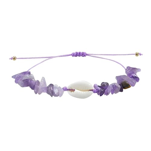 JZWCHQ Juwelier Muschel Armband - Steinschalenperlen Armbänder für Frauen Männer handgewebte Seile Freundschaft Schmuck Schmuck von JZWCHQ