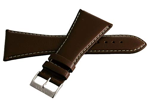 JZWCHQ Locman Herren 36mm dunkelbrauner Leder -Uhren -Bandgurt mit silbernen Schnalle JZWCHQ Locman Herren 36mm dunkelbrauner Leder -Uhren -Bandgurt mit silbernen Schnalle von JZWCHQ