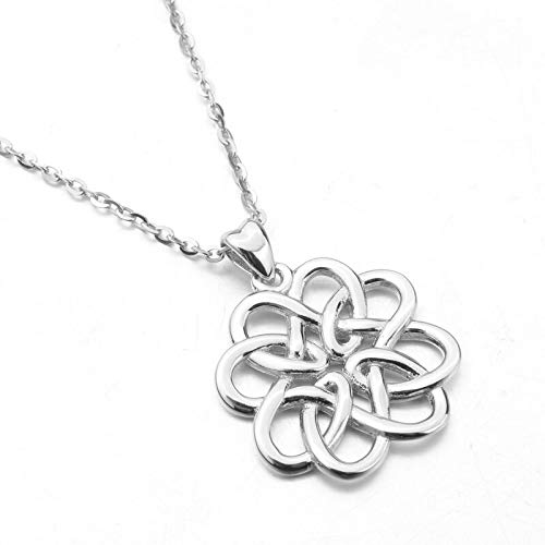 JZWCHQ Luxus Rosenstil Blumenanhänger Halskette für Frauen Geburtstagsgeschenke Fein Schmuck von JZWCHQ