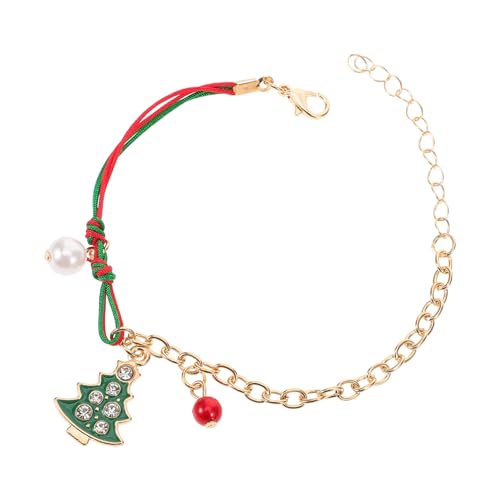 JZWCHQ Mädchen Schmuck Weihnachtsbaum Charme Armband Einstellbares Weihnachts -Handgelenk Kette Frauen für Mutterfreunde Freunde erstellen festliche Atmosphäre Accessoires von JZWCHQ