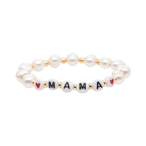 JZWCHQ Mädchen juwelry 1pc Barock Süßwasserperlen Armband zarte Armreif Schmuck Gegenwart Mama Elegant Festival Armband Initial für besondere Anlässe Accessoires von JZWCHQ