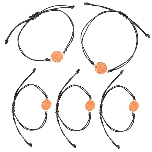 JZWCHQ Mädchen von Mädchen 5pcs kreatives Sportball Armband Stylish Wachs String Handgelenk Ornamente Basketball Fans für Partys und besondere Anlässe Accessoires anwesend von JZWCHQ