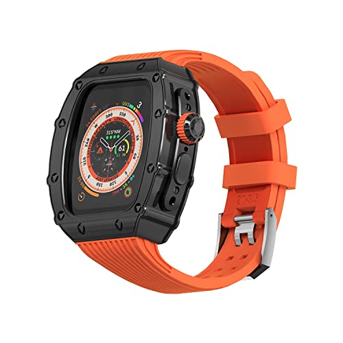 JZWCHQ Metal Watch Case Silikonband -Mod -Kit ， für Ultra 8 49mm DIY Metal Watch Cover und Silikongurt ， für iWatch Ultra 49mm Ersatz Armbänder von JZWCHQ