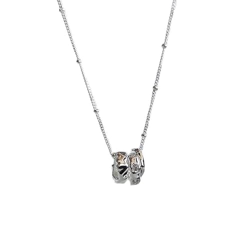 JZWCHQ Micro-Set-Zirkon unregelmäßig drei-Ring-Anhänger Halskette für Frauen Schmuck JZWCHQ Micro-Set-Zirkon unregelmäßig drei-Ring-Anhänger Halskette für Frauen Schmuck von JZWCHQ