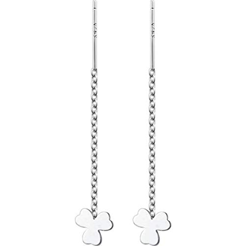 JZWCHQ Ohrringe für Frauen, S925 Blumenohrlinie weibliche koreanische Kunststil glänzende Blume kurze Ohrringe süßes Paar von JZWCHQ