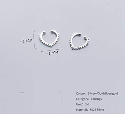 JZWCHQ Ohrringe für Frauen, S925 Koreanische einfache und kompakte Liebesohr -Clip -Mode kleine Perlen keine durchbohrten Ohrringe Frauen von JZWCHQ