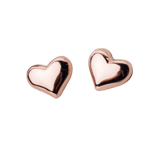 JZWCHQ Ohrringe für Frauen, S925 Liebe Herzohrringe weiblicher koreanischer Stil süße herzförmige Ohrringe Einfache Temperament weibliche Rose von JZWCHQ