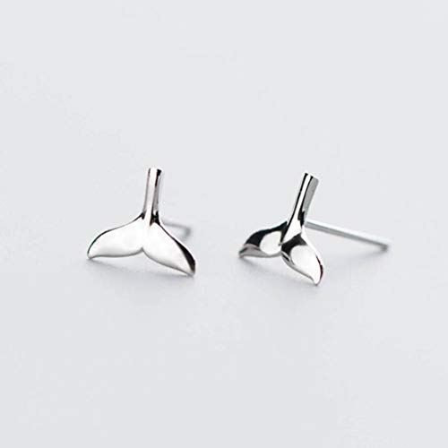 JZWCHQ Ohrringe für Frauen, S925 Ohrringe Frauen glänzende Meerjungfrau Schwanzohren Süße Süße von JZWCHQ