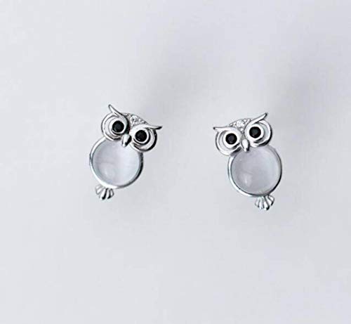 JZWCHQ Ohrringe für Frauen, S925 Ohrringe Frauen koreanischer Art Owl -Stil süße Tierohrringe von JZWCHQ