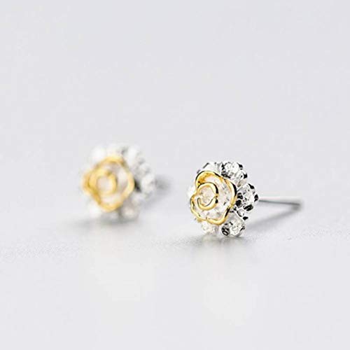 JZWCHQ Ohrringe für Frauen, S925 koreanischer Kunststil weiße Pilzschsten Blumenohrringe süße Blumen weibliche Kunst ein Paar von JZWCHQ
