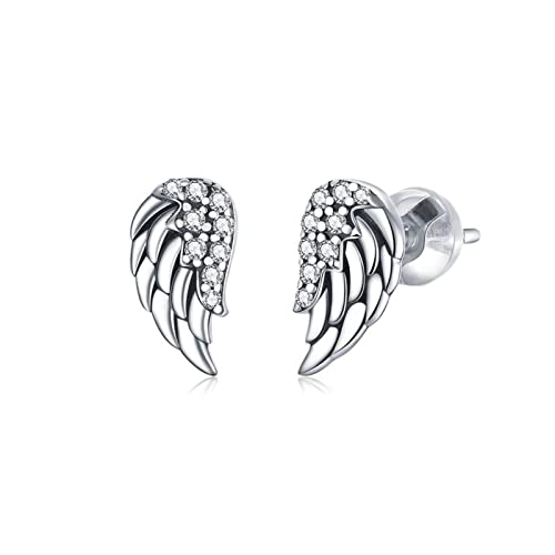 JZWCHQ Ohrringe für Frauen, schillernde Vintage Wings Stud Ohrringe für Frauen Ohrschstenschmuck Feiner Schmuck von JZWCHQ