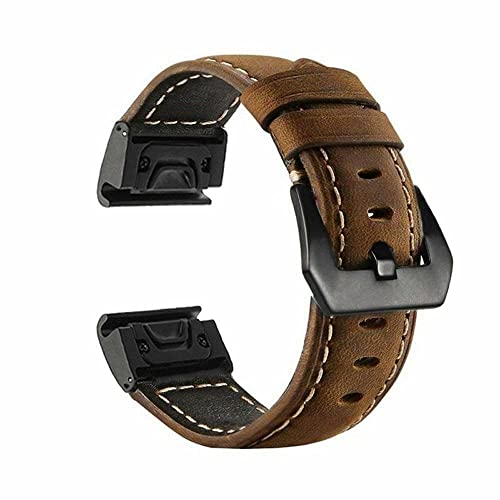 JZWCHQ Quickfit Smartwatch-Armbänder für Fenix 7S 7X 6S 6 6X 5S 5X 5 Plus 3 HR 935 945 Tactix 7 Pro Echtlederarmbänder, 26mmFenix 6X 5X 7X, A JZWCHQ Quickfit Smartwatch-Armbänder für Fenix 7S 7X 6S 6 6X 5S 5X 5 Plus 3 HR 935 945 Tactix 7 Pro Echtlederarmbänder, 26mmFenix 6X 5X 7X, A von JZWCHQ