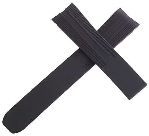 JZWCHQ Raymondweil Männer 21mm schwarzer Gummi -Uhr -Band -Gurt i3.16 von JZWCHQ