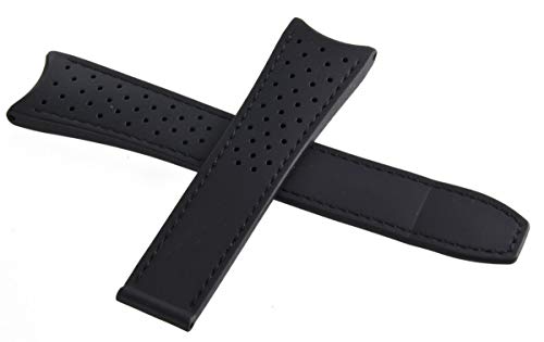 JZWCHQ Raymondweil Männer 22 mm schwarzer Gummi Freelancer Uhrenbandband I2.16 2760 von JZWCHQ