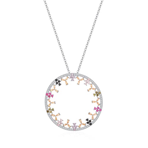 JZWCHQ Runde Halskette mit Anhänger für Damen, modisch, Bankett, exquisite elektrische Halsketten, Schmuck für Damen, AA2, A von JZWCHQ