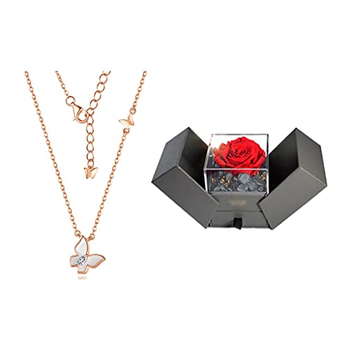 JZWCHQ Schmuck/Halsketten Die exquisite Schmetterlingsform impliziert, dass das Glück auf elegante Weise auf Ihre Seite kommt, Halsketten für Frauen -Anhänger für Frauen von JZWCHQ