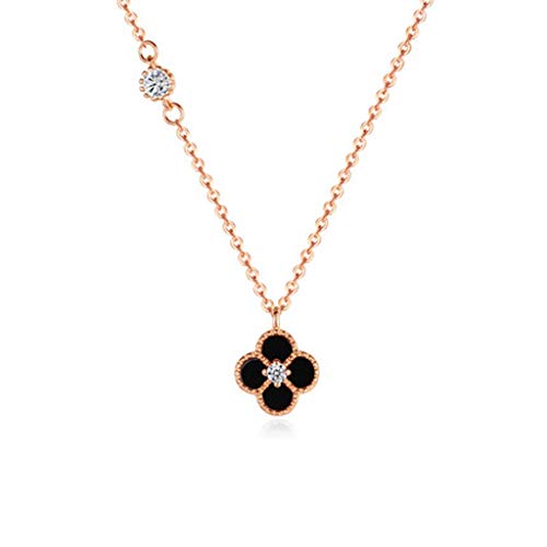 JZWCHQ Schmuck/Halsketten Vierblatt Halskette Frauen Einfaches Temperament 18k Farbschlangekette Licht Luxus Geschenk Frauenanhänger Anhänger von JZWCHQ