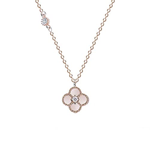 JZWCHQ Schmuck/Halsketten Vierblatt Halskette Frauen Einfaches Temperament 18k Farbschlangekette Licht Luxus Geschenk Frauenanhänger Anhänger von JZWCHQ