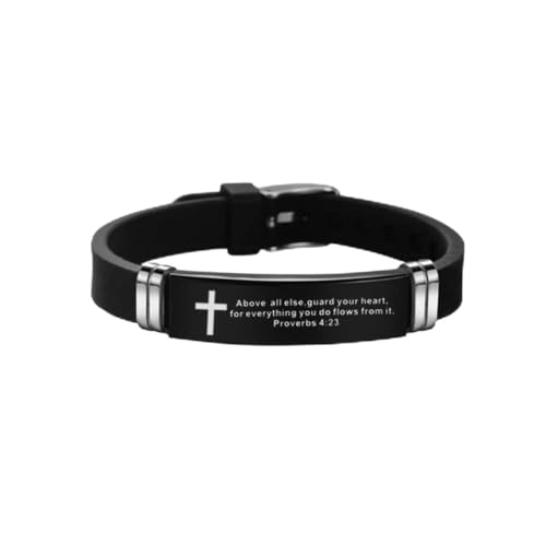 JZWCHQ Schmuck Männer Armband Einstellbare Länge Silikon -Armreifen Armband Schriften Liebe männlicher Schmuck von JZWCHQ