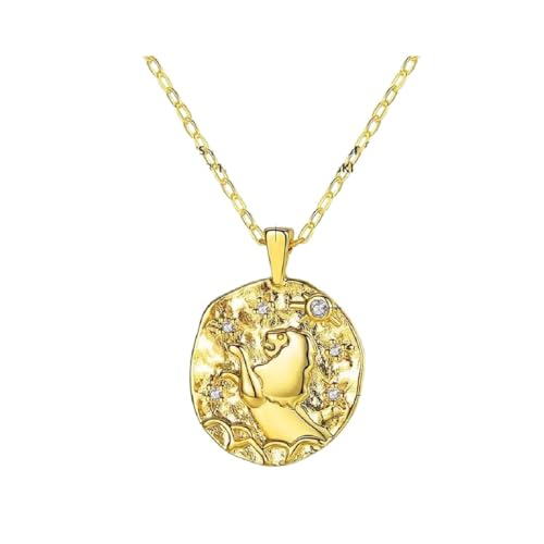 JZWCHQ Schmuck Neue 2025 Ankunft 12 Sternbecher Halskette für Frauen unregelmäßige runde Vintage Mode Schmuck Dating Party mit für Sie Accessoires Trendy Creative Geschenkgeschenk von JZWCHQ