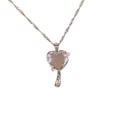 JZWCHQ Schmuck Neue Ankunft 2025 Magischer Spiegel Anhänger Halskette für Damen und Sie, süßes Choker-Accessoire, farbige Halskette, Modeschmuck, Geschenke, Mode-Accessoires, kreatives Geschenk von JZWCHQ