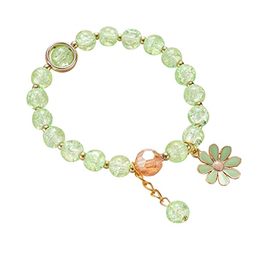 JZWCHQ Schmuckarmbänder Bunte Blume Amethyst Kinder Armband Kristall Perlen Pelzierefen von JZWCHQ