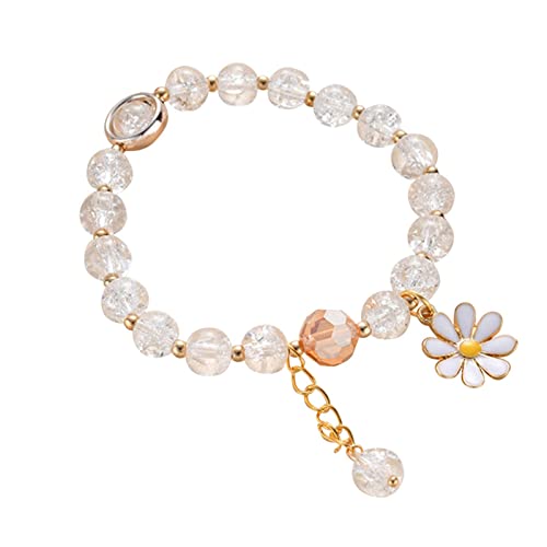 JZWCHQ Schmuckarmbänder Bunte Blume Amethyst Kinder Armband Kristall Perlen Pelzierefen von JZWCHQ