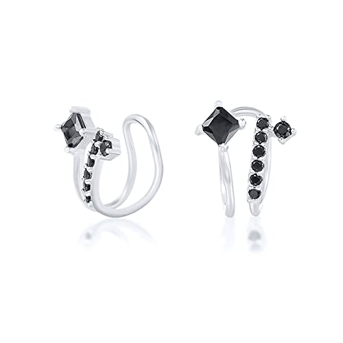 JZWCHQ Schwarze Clip -Ohrringe für Frauen exquisite charmante Ohrmanschettenohrring -Schmuck Pendientes von JZWCHQ