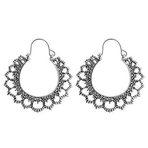 Metallgeschenk Vintage Openwork Bohemian Blumenohrringe rund Korb Damen Ohrringe gute Ohrringe von JZWCHQ