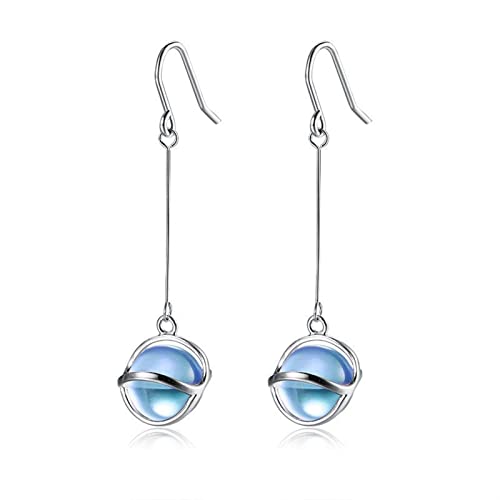 Modeohrringe runde Glasperlen Ohrringe Damen Fashion Elegantes Party Bankett Schmuck High-End-Ohrringe von JZWCHQ